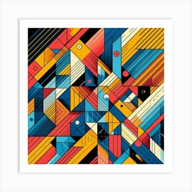 Abstract Geometric Pattern Art Print