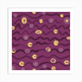 Waves, donuts and circles Art Print