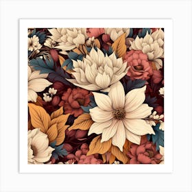 Floral Wallpaper 2 Art Print