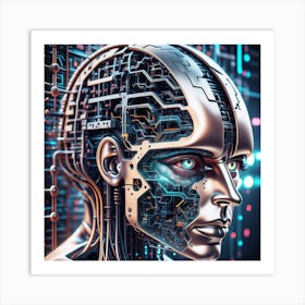 Cyborg Head 29 Art Print