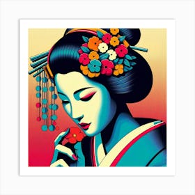 Japan Geisha Visual 87 Art Print