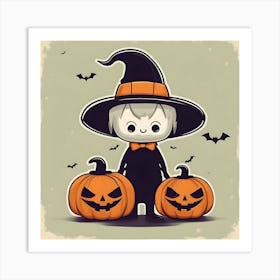 Halloween Pumpkins 10 Art Print