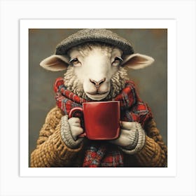 Sheep With Tea Poster