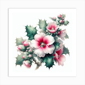 Flower of Holly-hox 3 Art Print