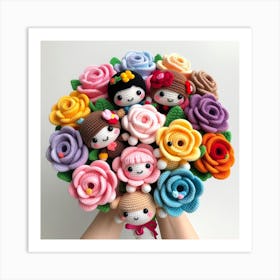 Amigurumi, Bouquet of roses Art Print