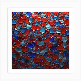 Red and blue glass Art Print