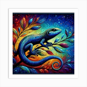 Lizard Painting Art Print