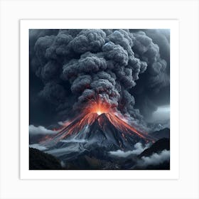 Volcano Eruption 1 Art Print
