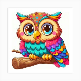 Illustration Owl 5 Art Print