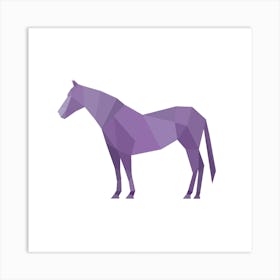 Purple Geometric Horse Art Print