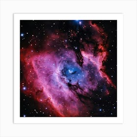 A Galaxy Of Hues Blending Forming A Celestial Pink Nebula Radiant In Cosmic Space Captured As If (3) Art Print