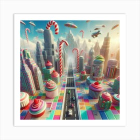 Candy City 2 Art Print