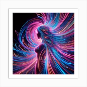 Colorful woman 7 Art Print