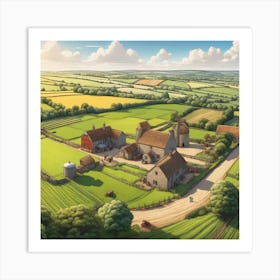 Farm In The Countryside 23 Art Print