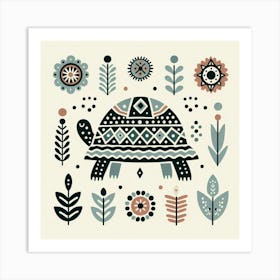 Scandinavian style, Turtle 2 Art Print