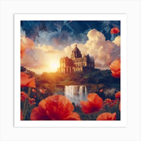 Poppies In The Sky Art Print