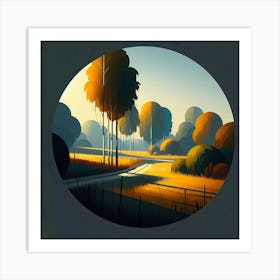 Landscape Painting 100 Art Print