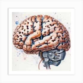 Brain Illustration 2 Art Print