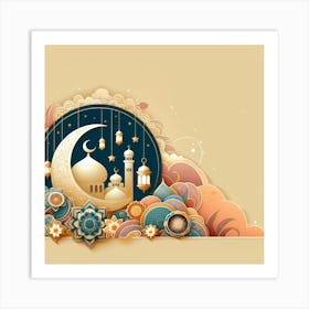 Muslim Ramadan Greeting Card Art Print