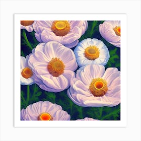 Anemone Flowers 14 Art Print