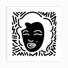 Black Marilyn By Hen Macabi Art Print