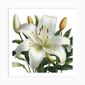 White Lily Art Print