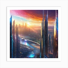 Futuristic Cityscape 102 Art Print