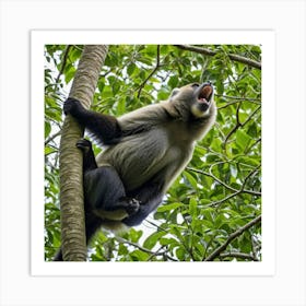 Monkey In Tree Art Print