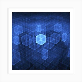 Abstract Cubes Art Print