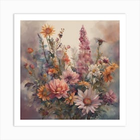 watwercolor Flowers Art Print