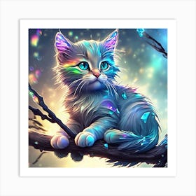 Cat In The Tree Art Print