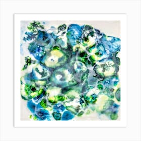 Blue Blossom - Depicts a stunning blossom in shades of blue, with intricate details that capture the essence of its form and texture. The use of blue hues creates a sense of tranquillity and serenity, inviting the viewer to contemplate the inherent beauty of nature. Art Print
