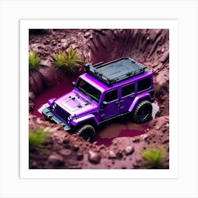 Purple Jeep Wrangler Art Print