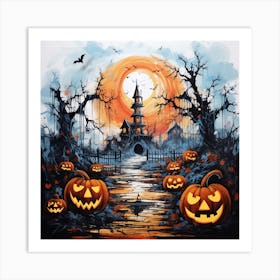 Halloween Pumpkins 2 Art Print