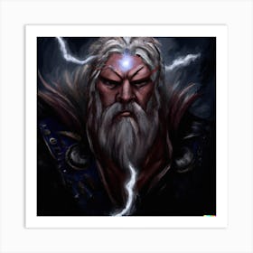 Dark God of Thunder 4 Art Print