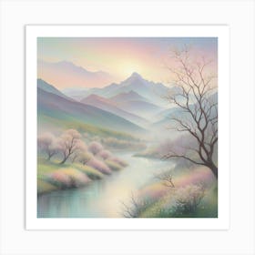 Blossoming River Art Print