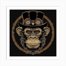 Steampunk Monkey 39 Art Print