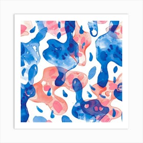 Watercolor Splashes 3 Art Print