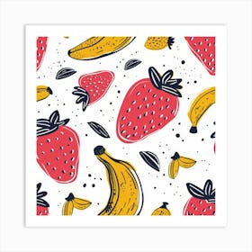 Fruit Seamless Pattern Art Print