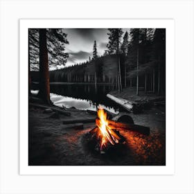 Campfire 3 Art Print