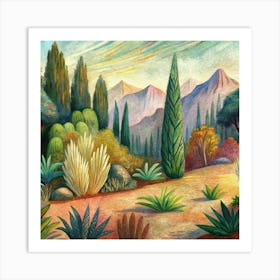 Cactus Garden Art Print