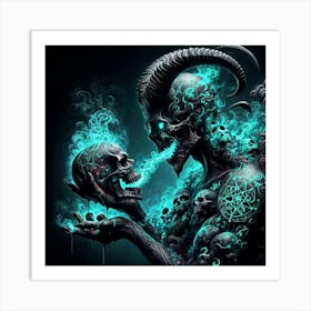 Demon Skull 3 Art Print