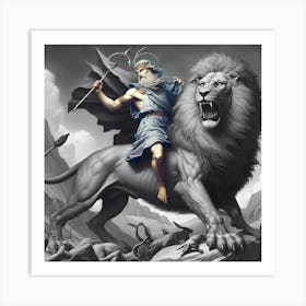 Saturn On Lion 1 Art Print