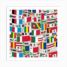 Flags Of The World 1 Art Print