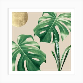 Botanical and tropical floral 3 Art Print