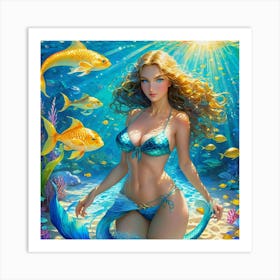 Mermaid jgfg Art Print
