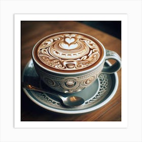 Coffee Latte Art 1 Art Print
