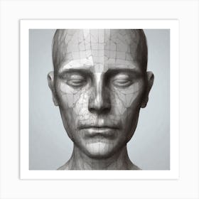 3d Head Model 8 Art Print