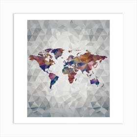 World Map 1 Art Print