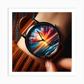 A Portrait Of A Woman S Watch As Abstract Art Art Print